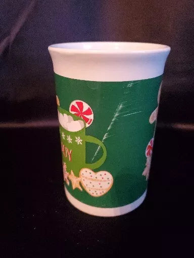 "Joy" Christmas Mug/ Cup, Gingerbread & Peppermint. By Royal Norfolk.