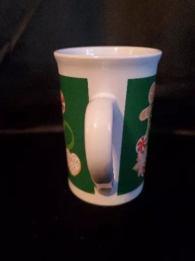 "Joy" Christmas Mug/ Cup, Gingerbread & Peppermint. By Royal Norfolk.